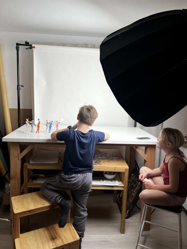 Phoenix using a lightbox to capture final images