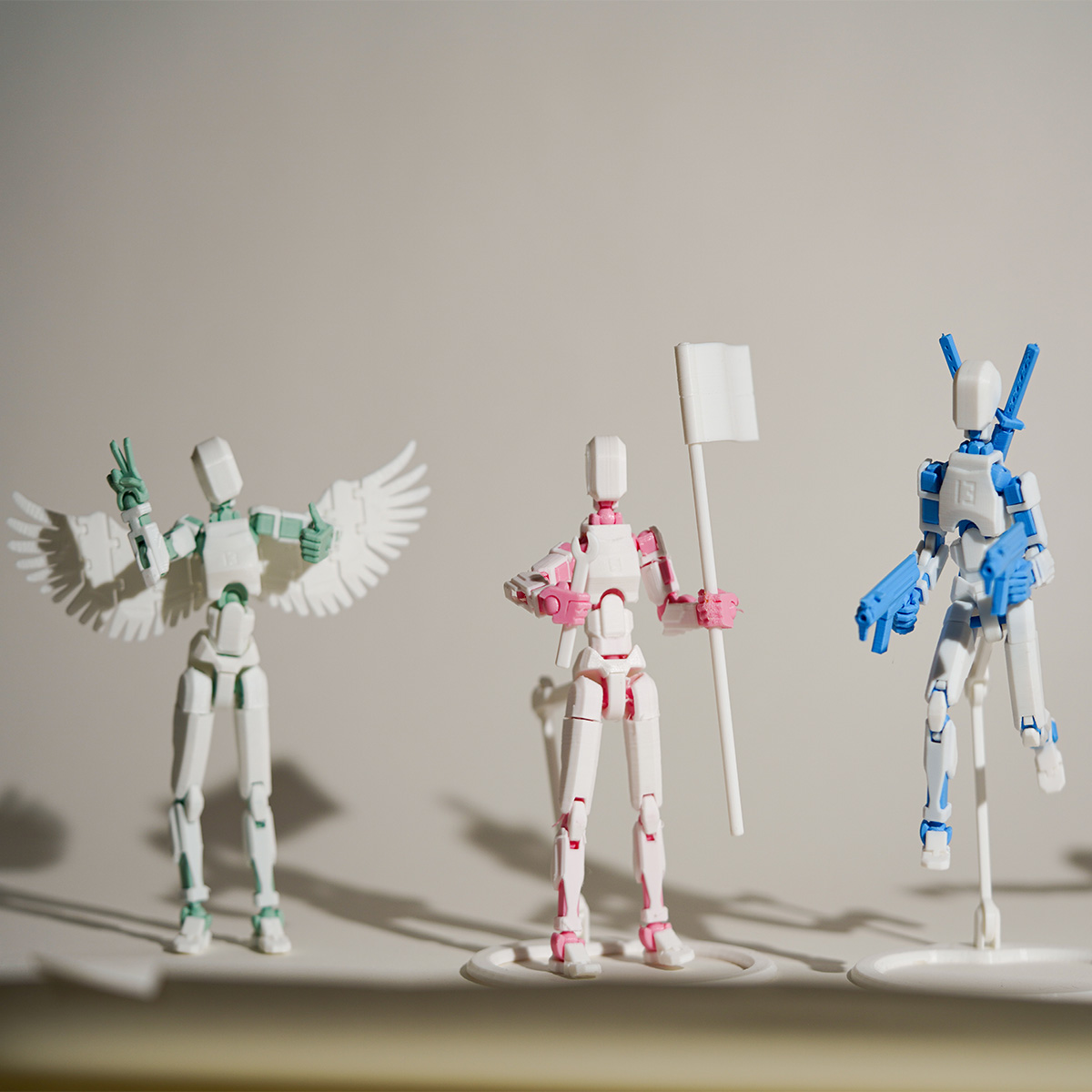 Completed 3-D printed hero figure